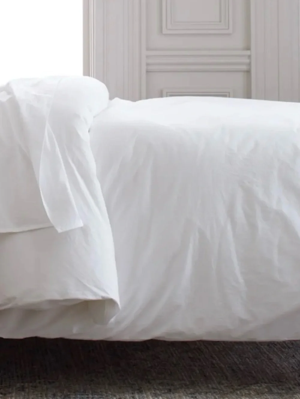 Quince 100% Organic Brushed Cotton 1 Piece Duvet Cover, King/Cal (White)